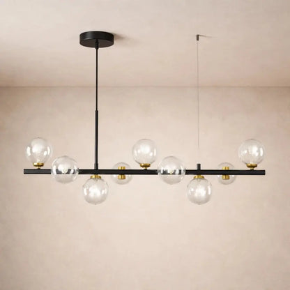 Dining Room Pendant Light - Elegant Linear Halo | Aurelyn