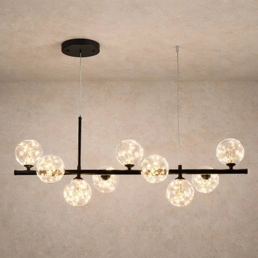 Dining Room Pendant Light - Elegant Linear Halo | Aurelyn