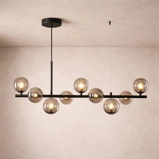 Dining Room Pendant Light - Elegant Linear Halo | Aurelyn