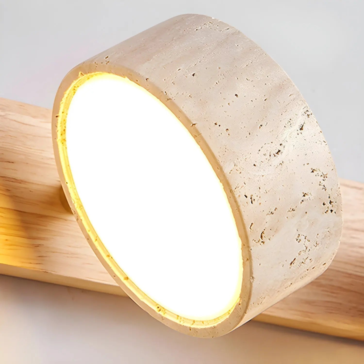 Applique Murale Travertin - Équilibre subtil | Solveta -  |   Delvanie