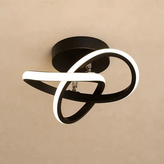 Luminaire Suspension Design Italien - Luxe Minimaliste | Infinity - Trèfle noir |   Delvanie