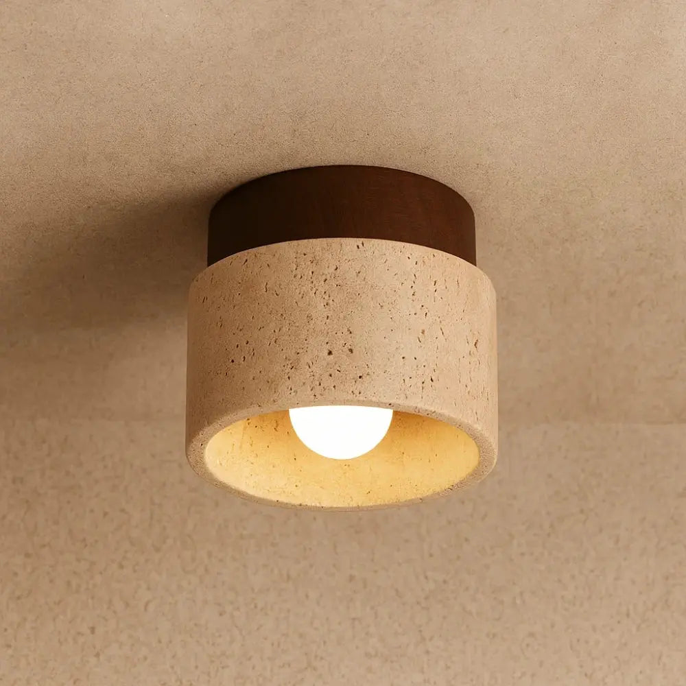 Plafonnier Travertin - Raffinement i | Travina - Court / Marron |   Delvanie