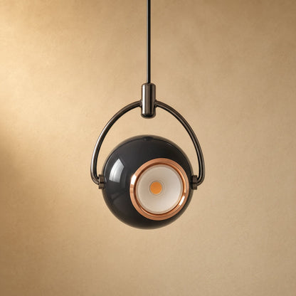 Suspension Eravia gris anthracite, globe laqué orientable | Delvanie