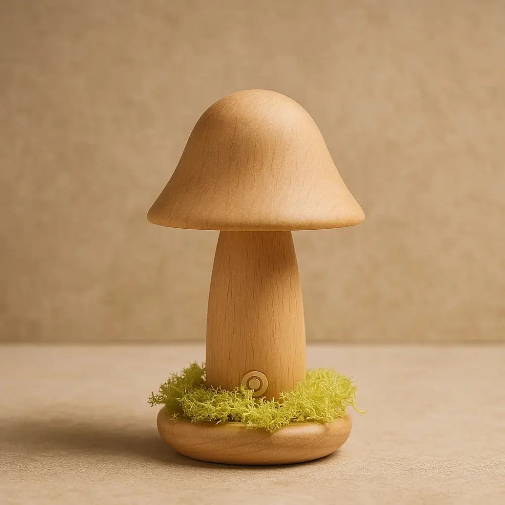 Lampe Champignon Bois - Éclat Organique | Fungor - Brun (petit) |   Delvanie