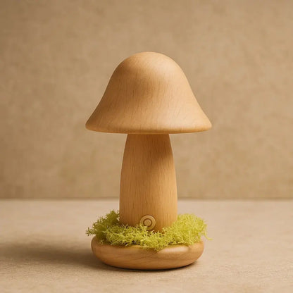 Lampe Champignon Bois - Éclat Organique | Fungor - Brun (petit) |   Delvanie