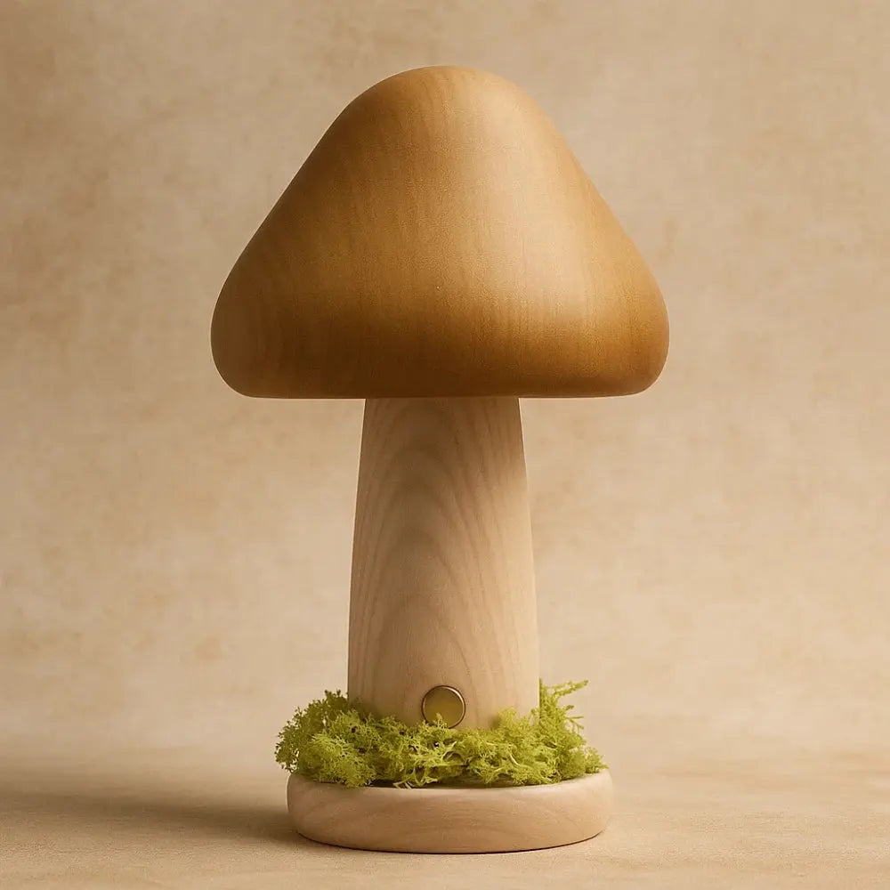 Lampe Champignon Bois - Éclat Organique | Fungor - Brun |   Delvanie