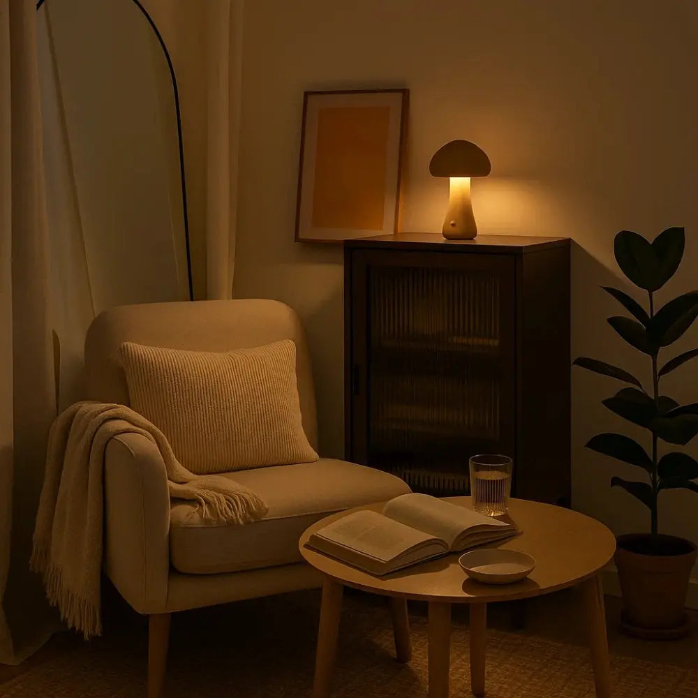 Lampe de Chevet Champignon - Éclat Bohème | Mushara -  |   Delvanie